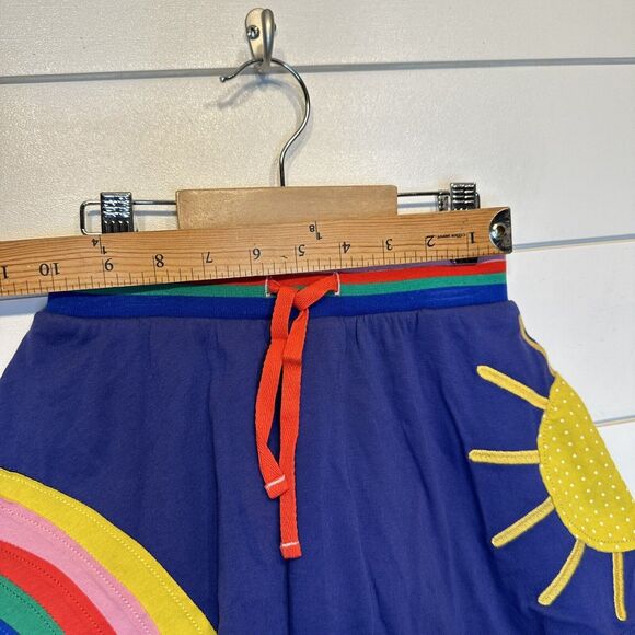 NEW Mini Boden 4-5Y Skort Jersey Applique Rainbow Sunshine Skirt Shorts Girl 4T - Picture 9 of 12
